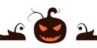 black pumpkin halloween divider