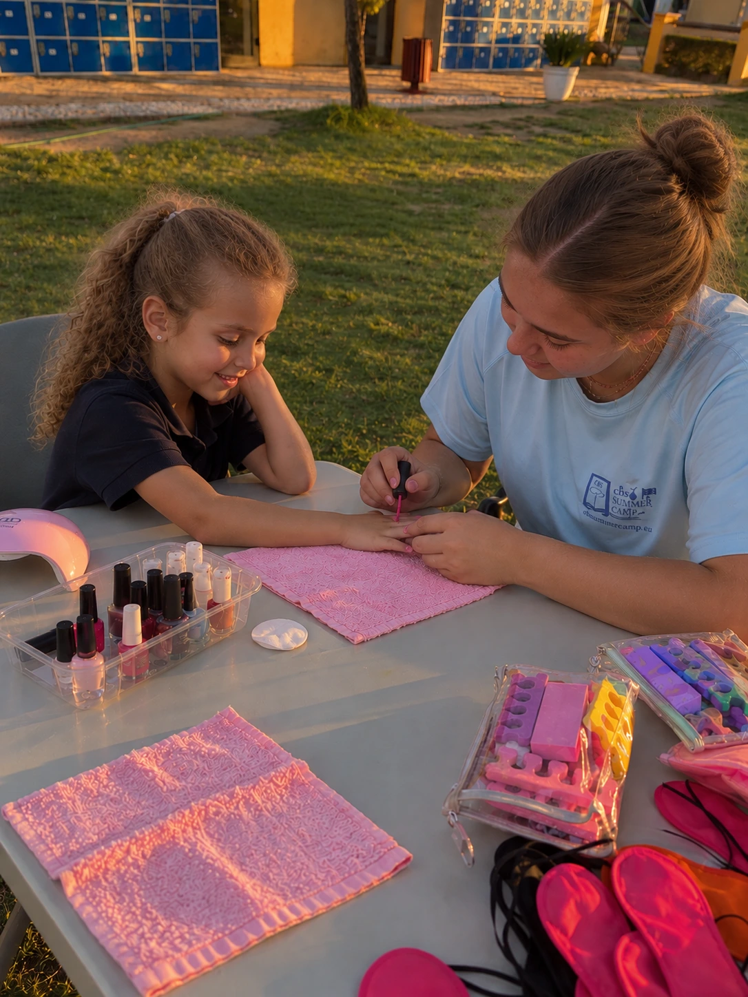 Actividad de Nail Art en CBS Spa Party Camp